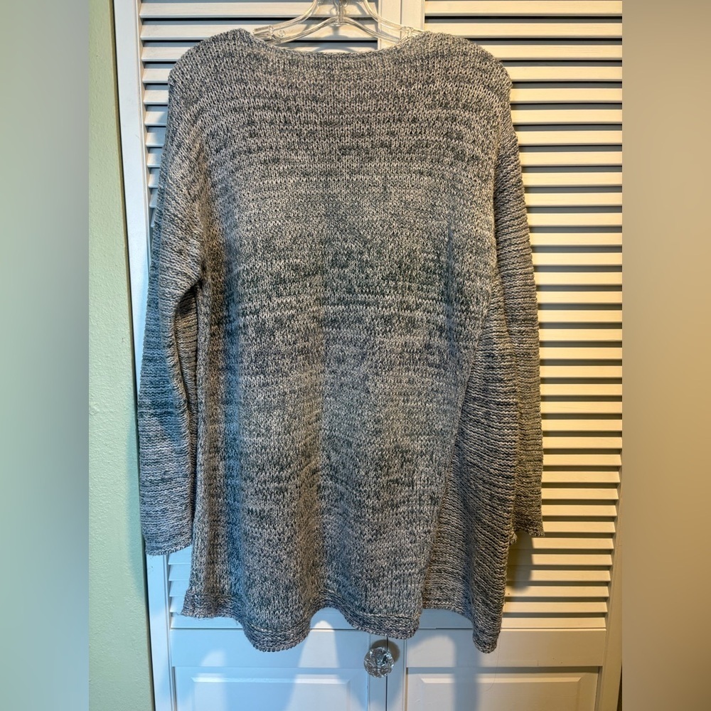 J Jill pureJill Women’s Knit Tunic Crew Neck Sweater Asymmetrical Hem Gray XL - Picture 7 of 8